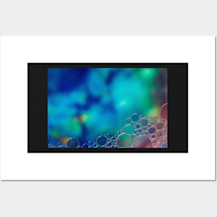 Colorful blurry background, ornament made of soft clear bubbles Posters and Art